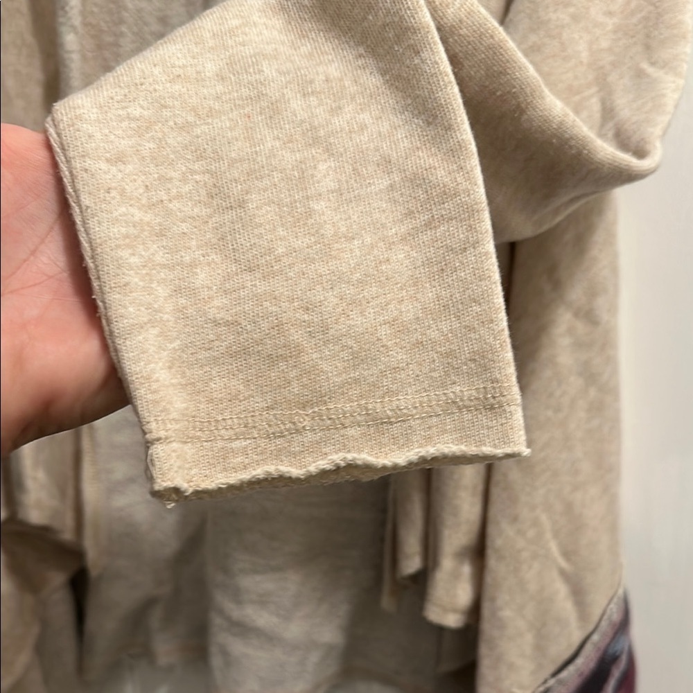 Billabong Cream Cardigan Asymmetrical Waterfall Knit - Picture 6 of 14